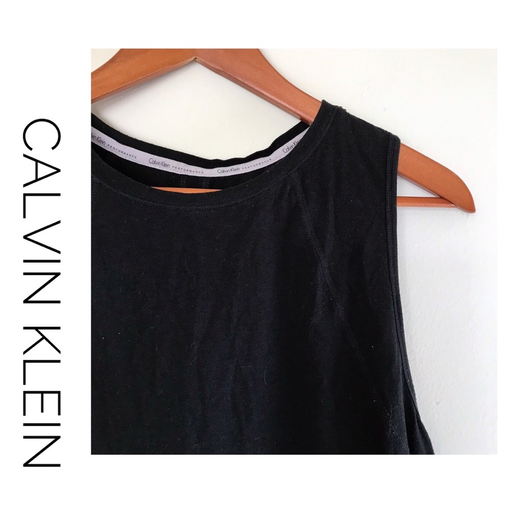 Calvin Klein workout muscle tank, back detailing
